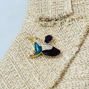 Vintage Mini Hummingbird Brooche